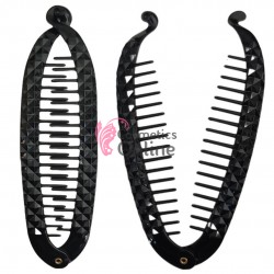 Accesoriu tip banana pentru prins parul din plastic PZS009NN - Negru